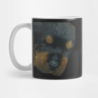 Rottweiler  puppy milk face Mug